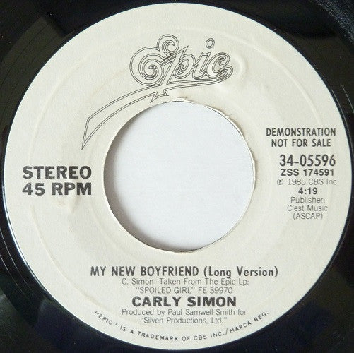 Carly Simon Groovy 45 Coaster - My New Boyfriend