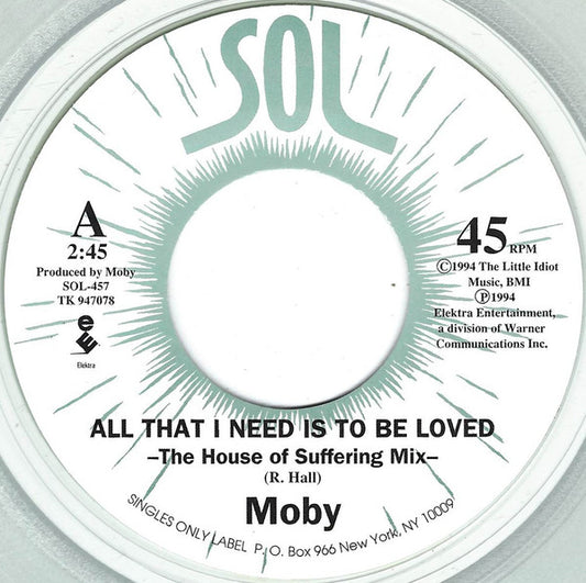 Moby Groovy 45 Coaster - All That I Need Is To Be Loved