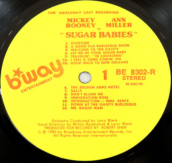 Mickey Rooney Groovy lp Coaster - Sugar Babies (The Burlesque Musical)