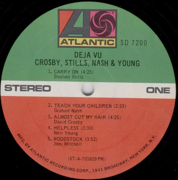 Crosby, Stills, Nash & Young Groovy Coaster - Déjà Vu (Side 1)