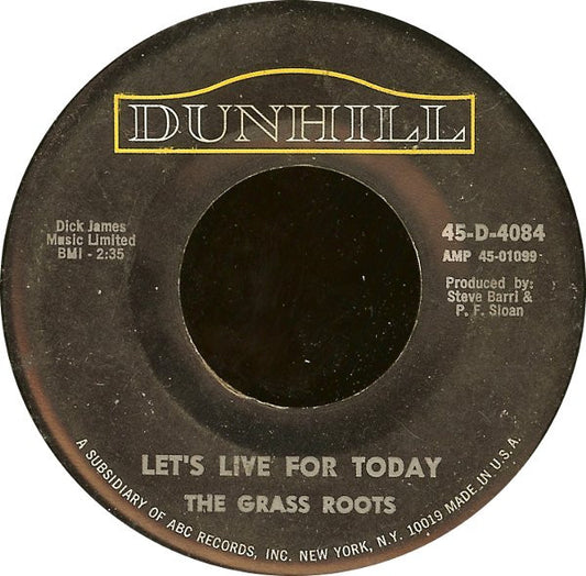 The Grass Roots Groovy Coaster - Let's Live For Today