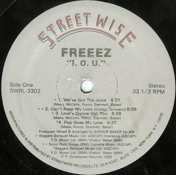 Freeez Groovy Coaster - I.O.U. (Side One)