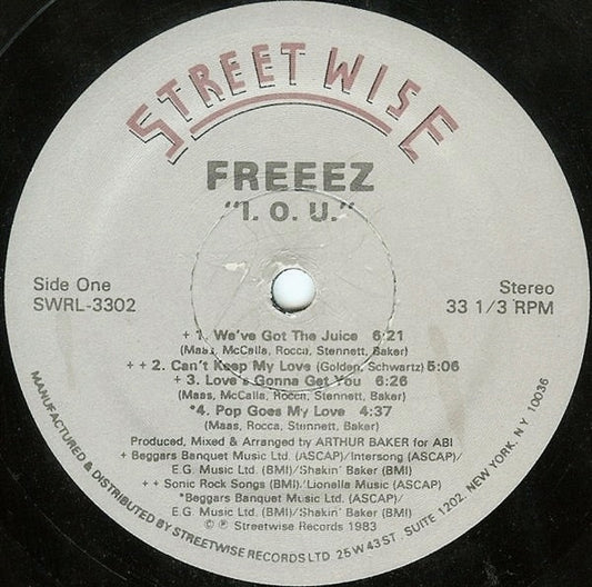 Freeez Groovy Coaster - I.O.U. (Side One)