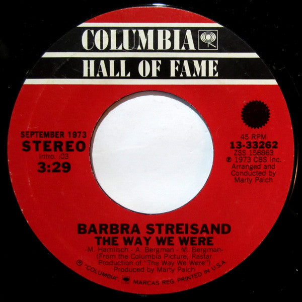 Barbra Streisand Groovy 45 Coaster - The Way We Were