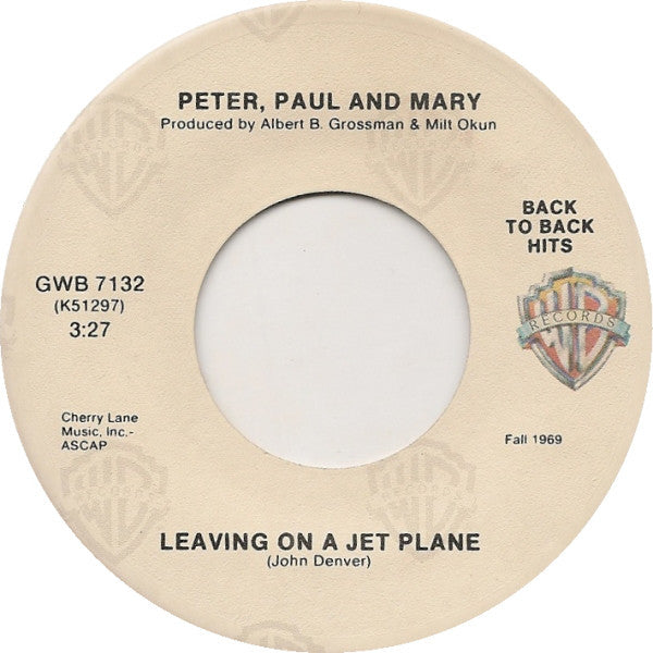 Peter, Paul & Mary Groovy Coaster - Leaving On A Jet Plane