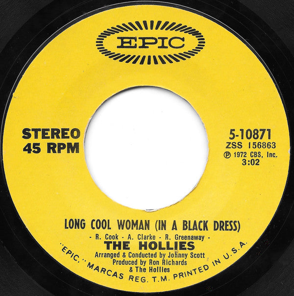 The Hollies Groovy Coaster - Long Cool Woman (In A Black Dress)