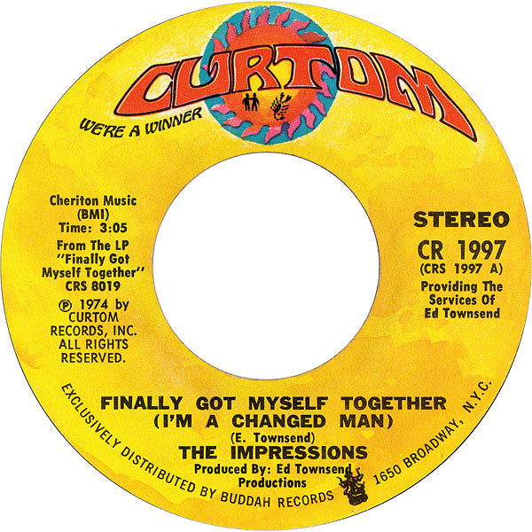 The Impressions Groovy 45 Coaster - Finally Got Myself Together (I'm A Changed Man) / I'll Always Be Here