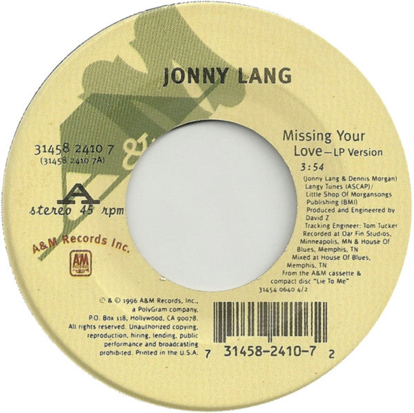 Jonny Lang Groovy 45 Coaster - Missing Your Love