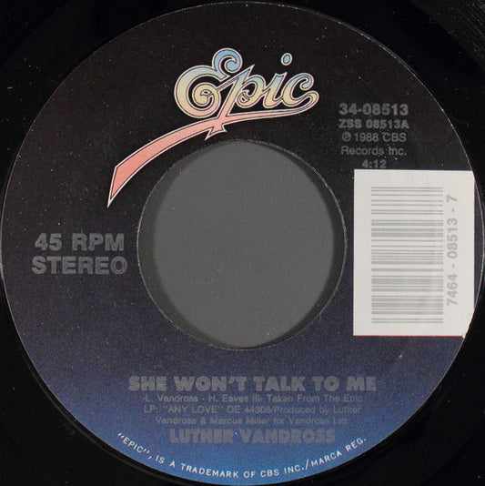 Luther Vandross Groovy 45 Coaster - She Won't Talk To Me