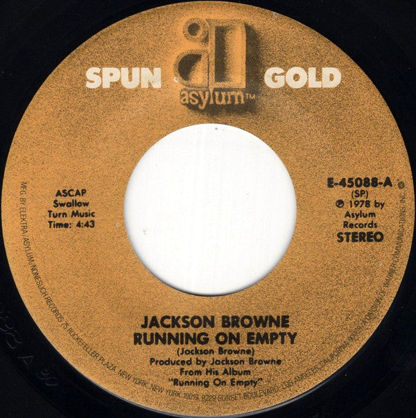 Jackson Browne Groovy 45 Coaster - Running On Empty