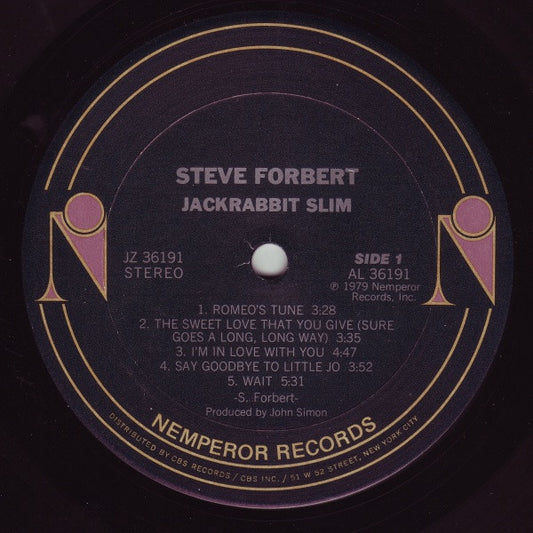 Steve Forbert Groovy Coaster - Jackrabbit Slim (Side 1)