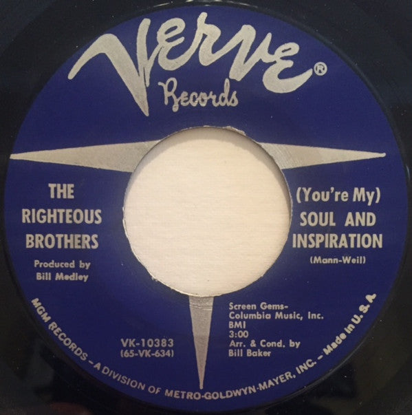 The Righteous Brothers Groovy Coaster - (You're My) Soul And Inspiration / B Side Blues