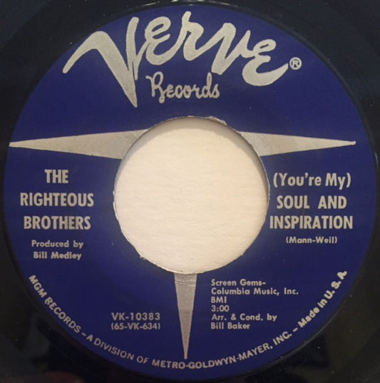 The Righteous Brothers Groovy Coaster - (You're My) Soul And Inspiration / B Side Blues