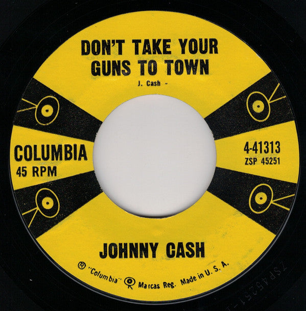Johnny Cash Groovy 45 Coaster - Don't Take Your Guns To Town