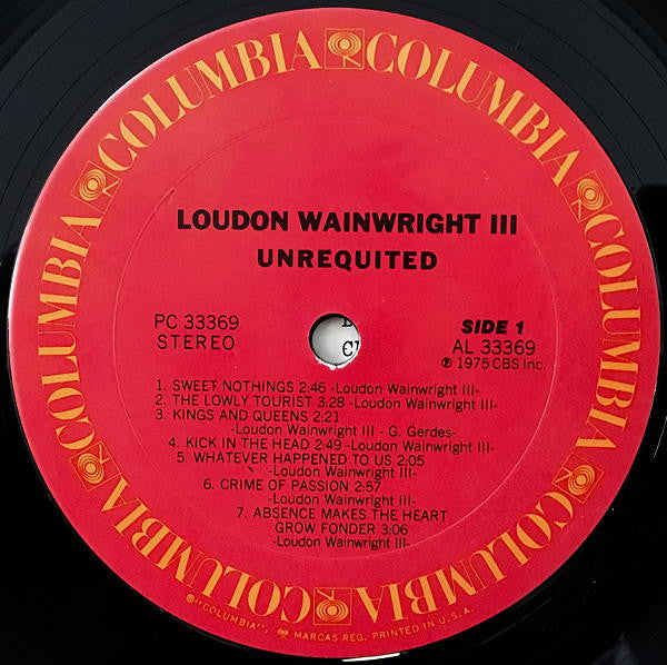 Loudon Wainwright III Groovy Coaster - Unrequited (Side 1)