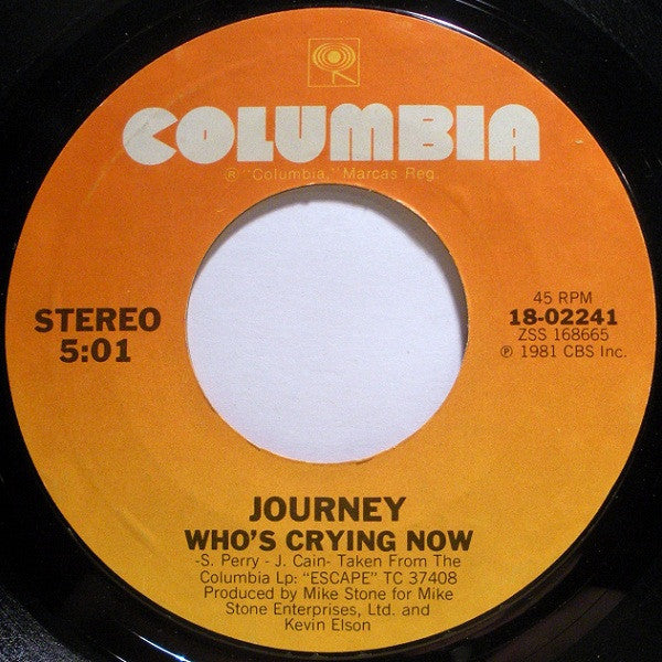 Journey Groovy 45 Coaster - Who's Crying Now