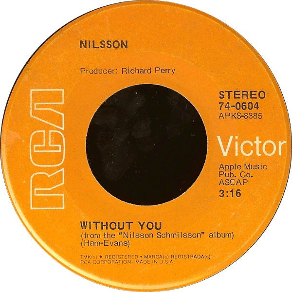 Harry Nilsson Groovy 45 Coaster - Without You