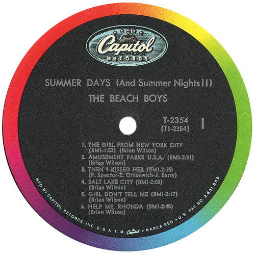 The Beach Boys Groovy Coaster - Summer Days (And Summer Nights!!) (Side 1)