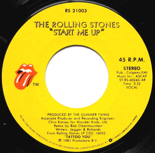 The Rolling Stones Groovy 45 Coaster - Start Me Up