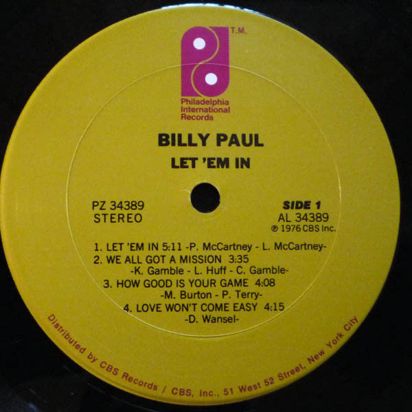 Billy Paul Groovy Coaster - Let 'Em In