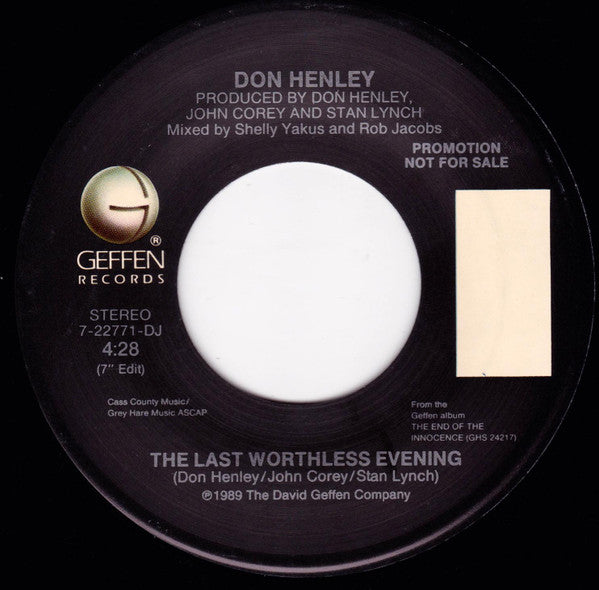 Don Henley Groovy Coaster - The Last Worthless Evening