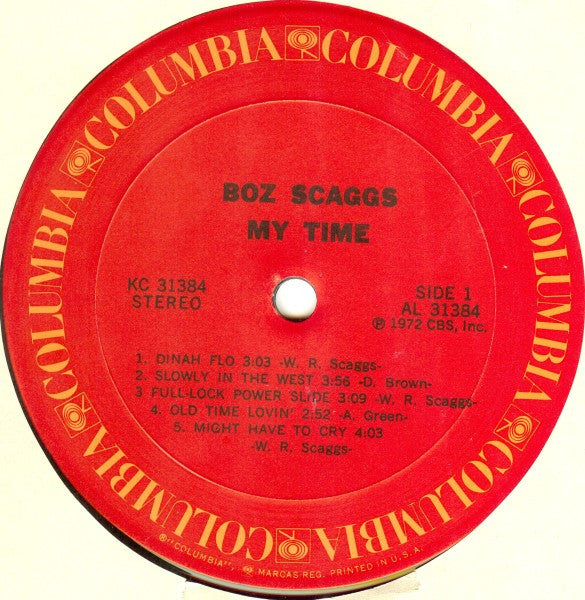 Boz Scaggs Groovy 12" Coaster - My Time (Side 1)