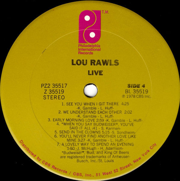 Lou Rawls Groovy Coaster - Live