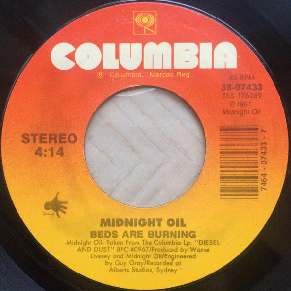 Midnight Oil Groovy 45 Coaster - Beds Are Burning