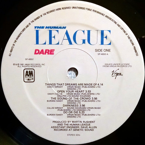 The Human League Groovy lp Coaster - Dare