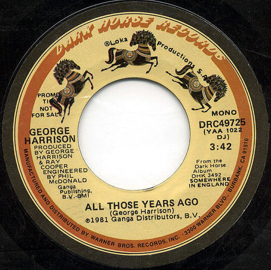 George Harrison Groovy 45 Coaster - All Those Years Ago