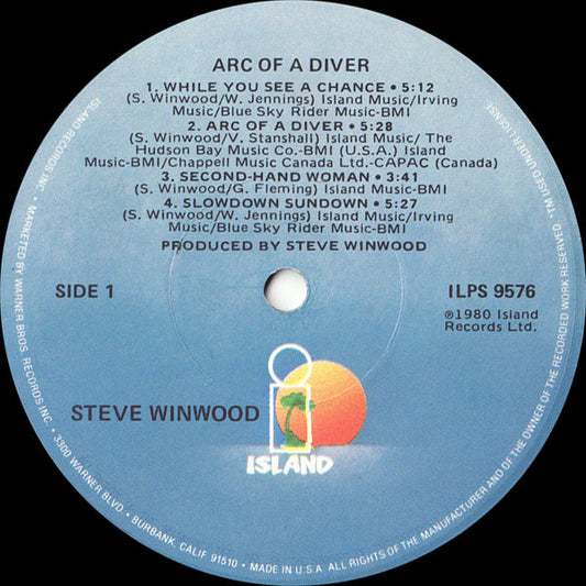 Steve Winwood Groovy Coaster - Arc Of A Diver