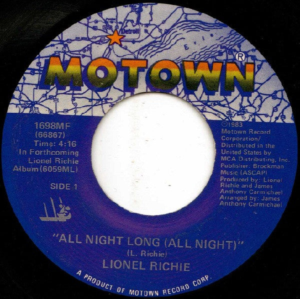 Lionel Richie Groovy 45 Coaster - All Night Long (All Night)