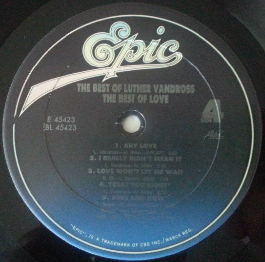 Luther Vandross Groovy Coaster - The Best Of Luther Vandross, The Best Of Love (Side 4)