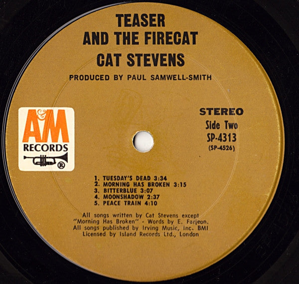 Cat Stevens Groovy Coaster - Teaser And The Firecat (Side 2)