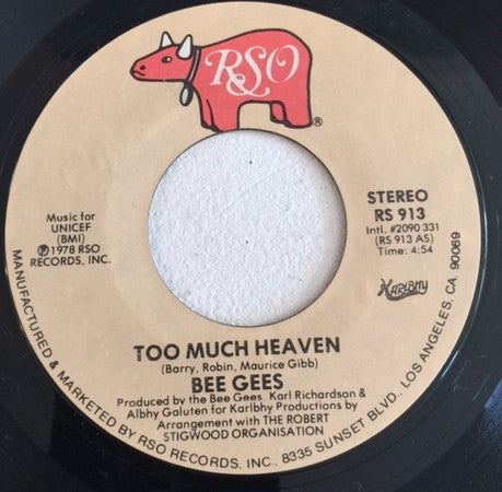 Bee Gees Groovy 45 Coaster - Too Much Heaven