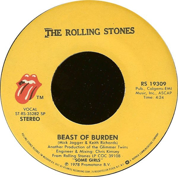 The Rolling Stones Groovy 45 Coaster - Beast Of Burden