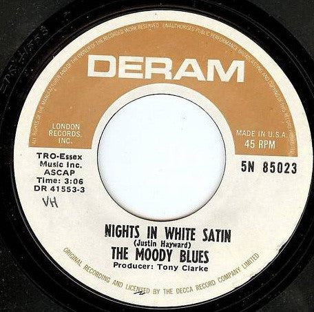 The Moody Blues Groovy 45 Coaster - Nights In White Satin