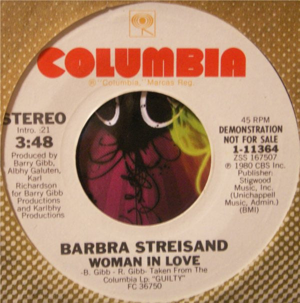 Barbra Streisand Groovy 45 Coaster - Woman In Love