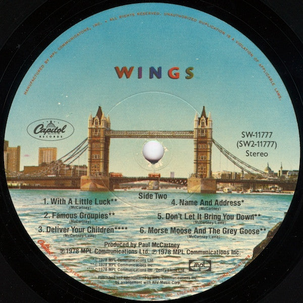 Wings Groovy Coaster - London Town (Side 2)