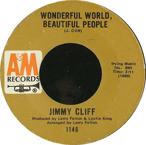 Jimmy Cliff Groovy 45 Coaster - Wonderful World, Beautiful People / Waterfall