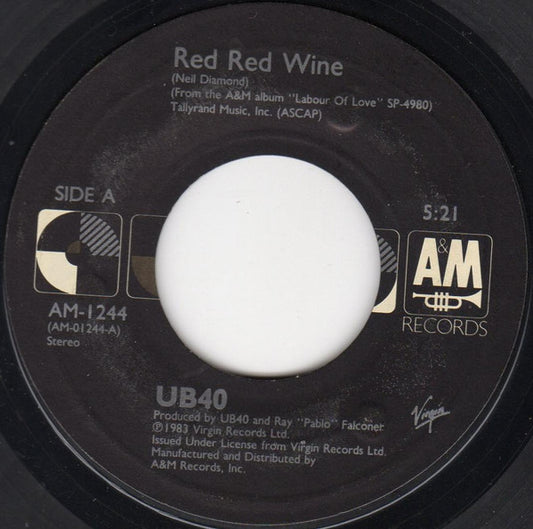 UB40 Groovy 45 Coaster - Red Red Wine