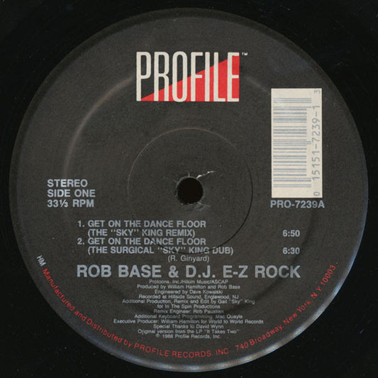 Rob Base & DJ E-Z Rock Groovy Coaster - Get On The Dance Floor (Side 1)