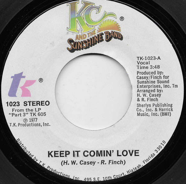 KC & The Sunshine Band Groovy 45 Coaster - Keep It Comin' Love