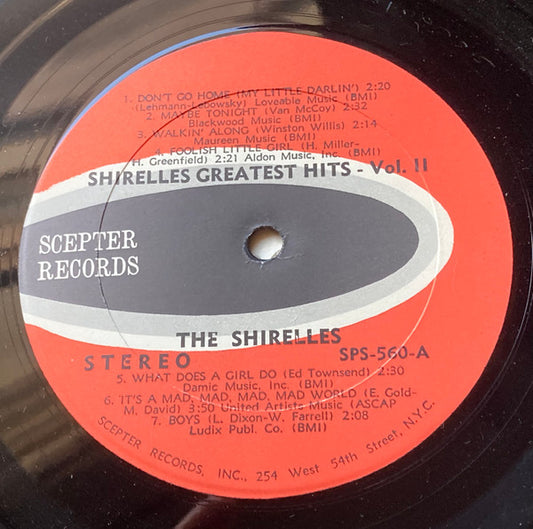 The Shirelles Groovy Coaster - The Shirelles' Greatest Hits Vol II.