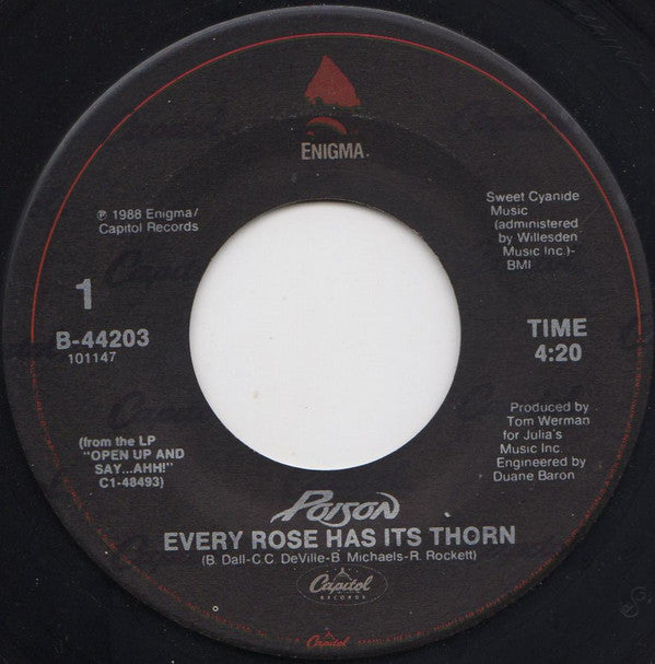 Poison  Groovy 45 Coaster - Every Rose Has Its Thorn