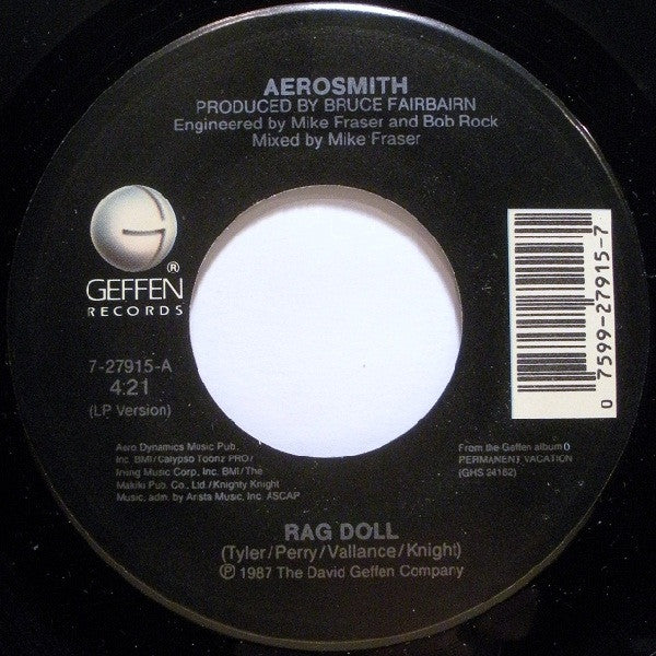 Aerosmith Groovy 45 Coaster - Rag Doll (Side 1)