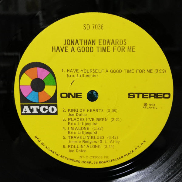 Jonathan Edwards  Groovy lp  Coaster - Have A Good Time For Me