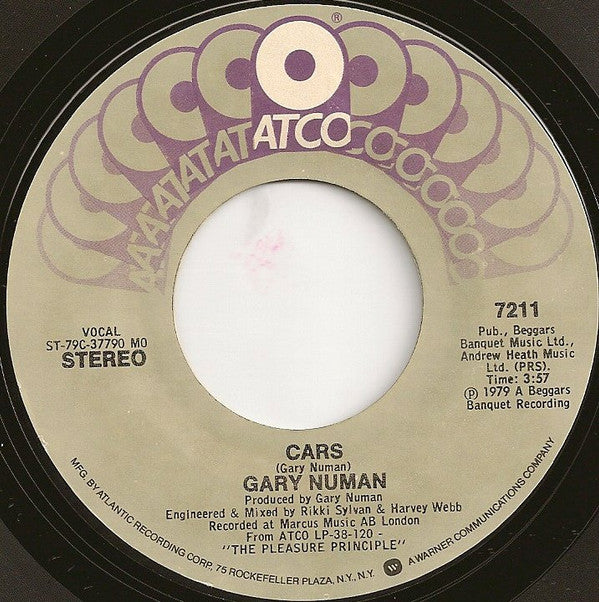 Gary Numan Groovy 45 Coaster - Cars