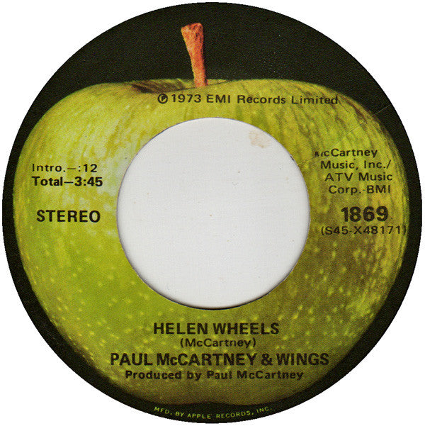 Paul Mccartney/Wings Groovy 45 Coaster - Helen Wheels