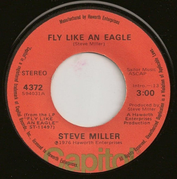 Steve Miller Groovy 45 Coaster - Fly Like An Eagle